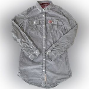 SUPERDRY 100% cotton check button-down shirt.